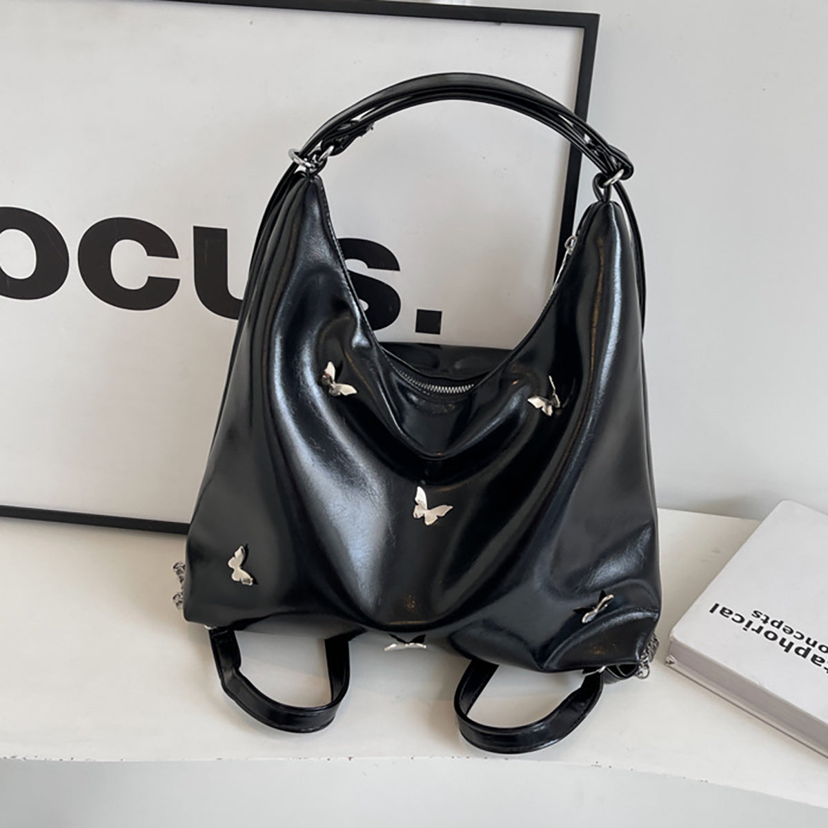 Large Genuine Leather Hobo Crossbody Bag – Designer Organizer for Women