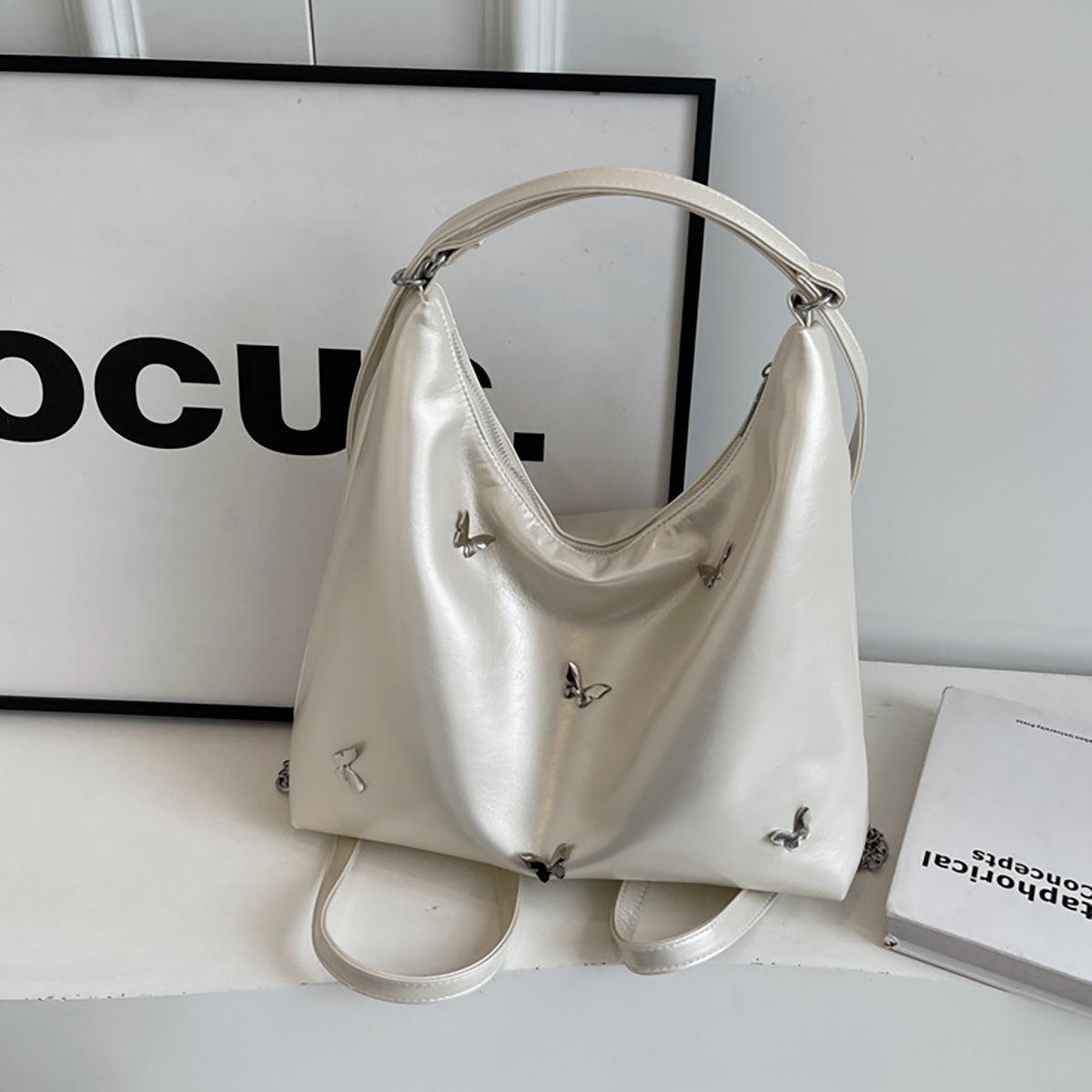 Large Genuine Leather Hobo Crossbody Bag – Designer Organizer for Women