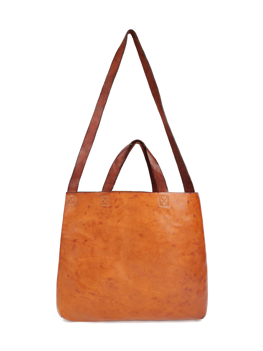 Women's Retro Genuine Leather Shoulder Bag – Large Capacity, Vintage Style