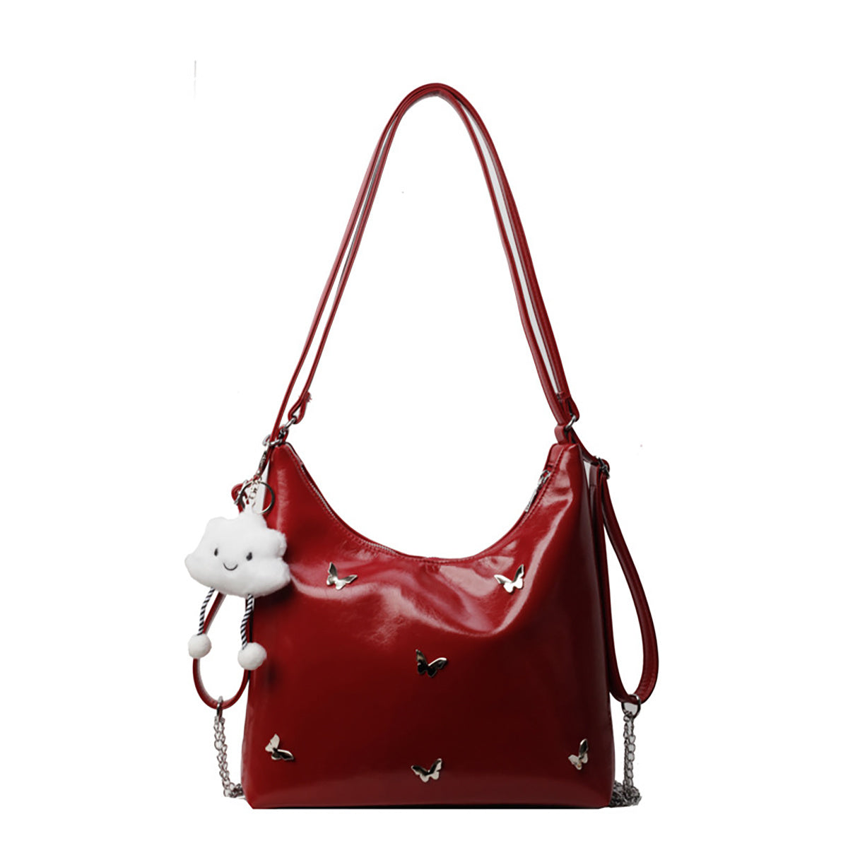 Large Genuine Leather Hobo Crossbody Bag – Designer Organizer for Women