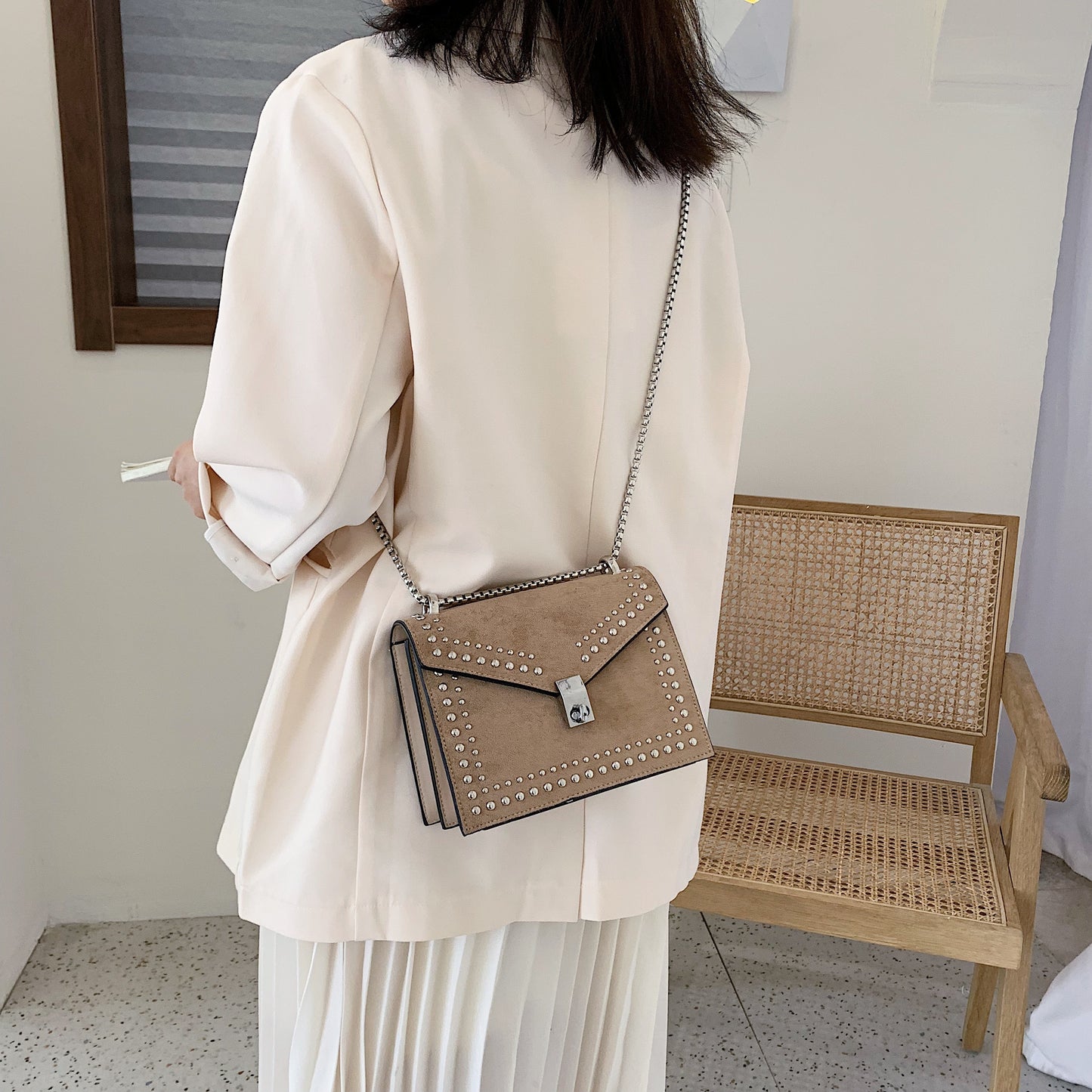 Small Leather Crossbody Messenger Bag – Soft PU, Chic & Versatile