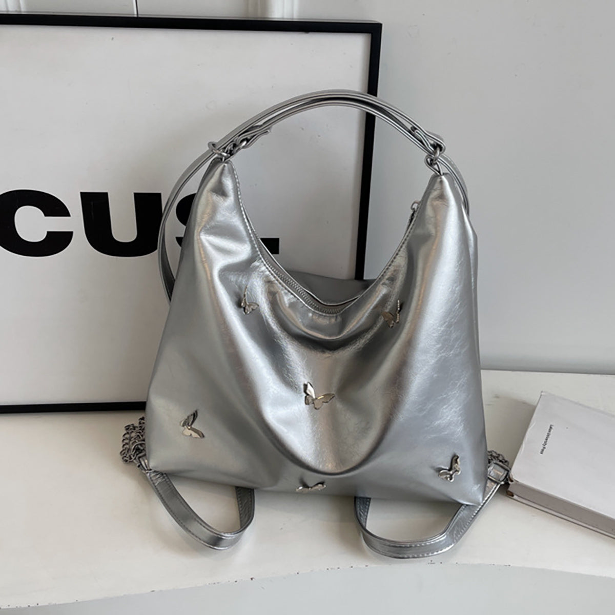 Large Genuine Leather Hobo Crossbody Bag – Designer Organizer for Women