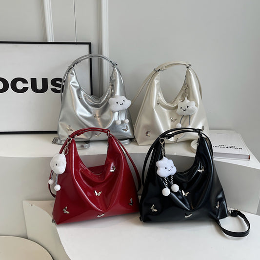 Large Genuine Leather Hobo Crossbody Bag – Designer Organizer for Women