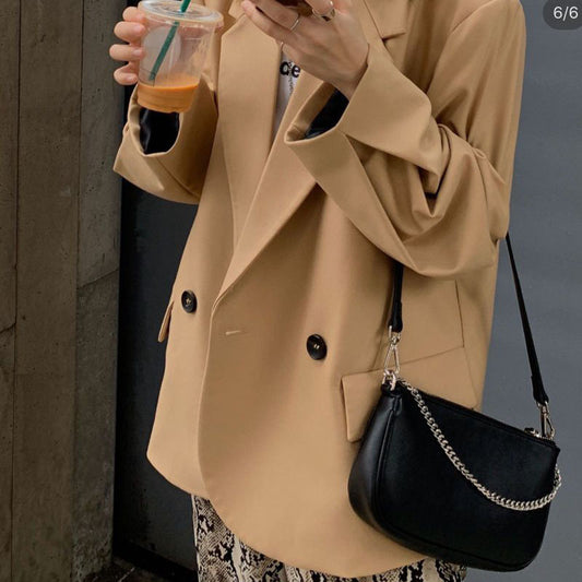 Underarm Chain Crossbody PU Leather Bag – Vintage Style for Women